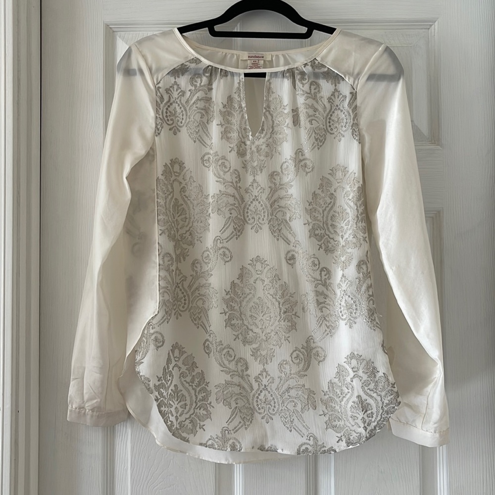 Sundance blouse size Xl 100% Silk